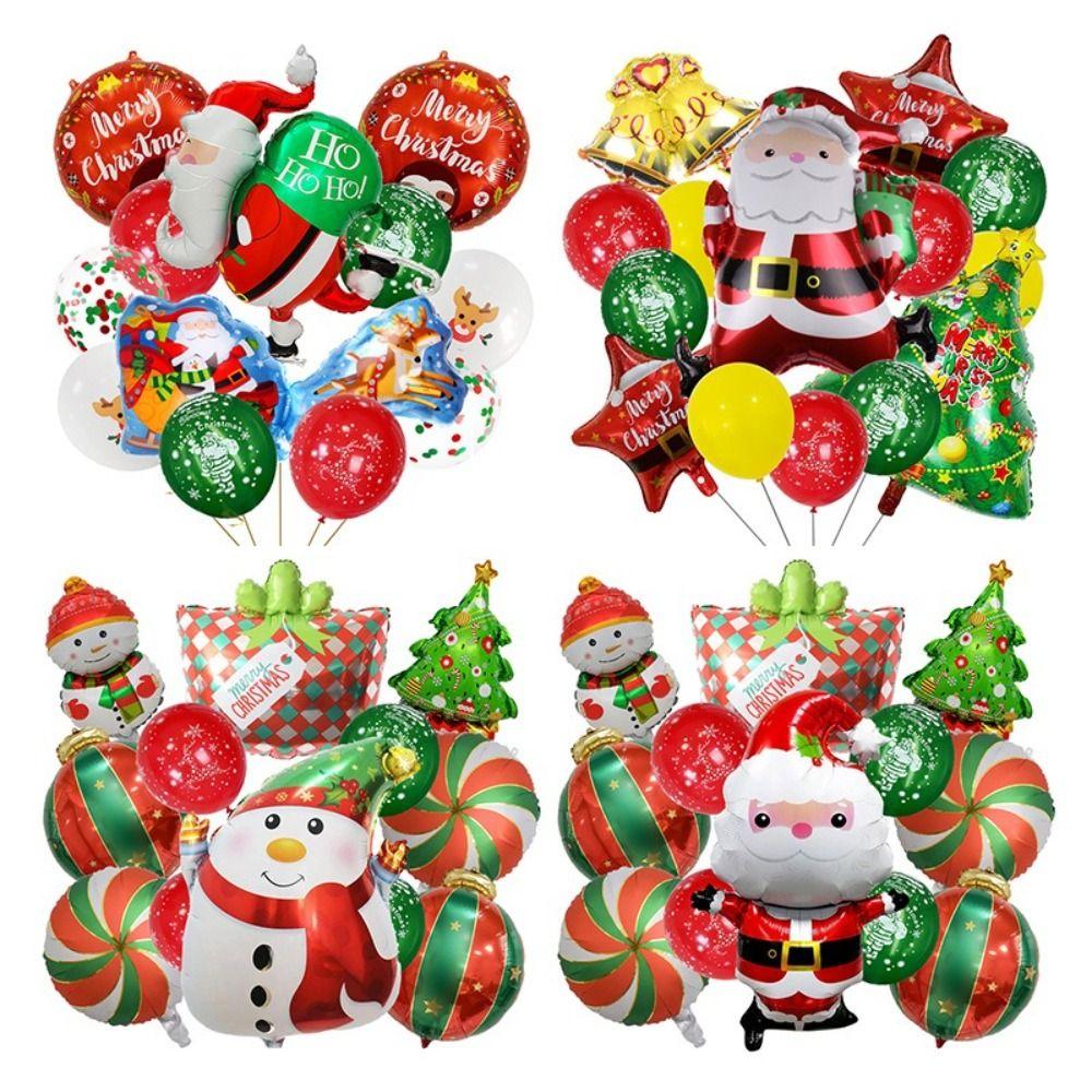 Aluminum Film Christmas Balloon DIY Inflatable Balloon New Xmas Foil Balloons  Kids Gift