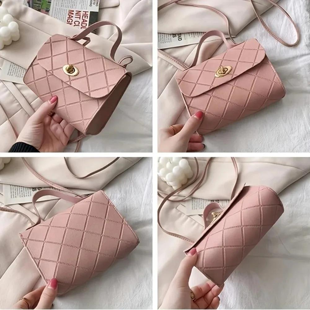 Women's Mini Quilted Handbag Luxury Diamd Lattice Crossbody Bag Fashi Top-Handle Shoulder Purse for Daily Use Crossbody Bag