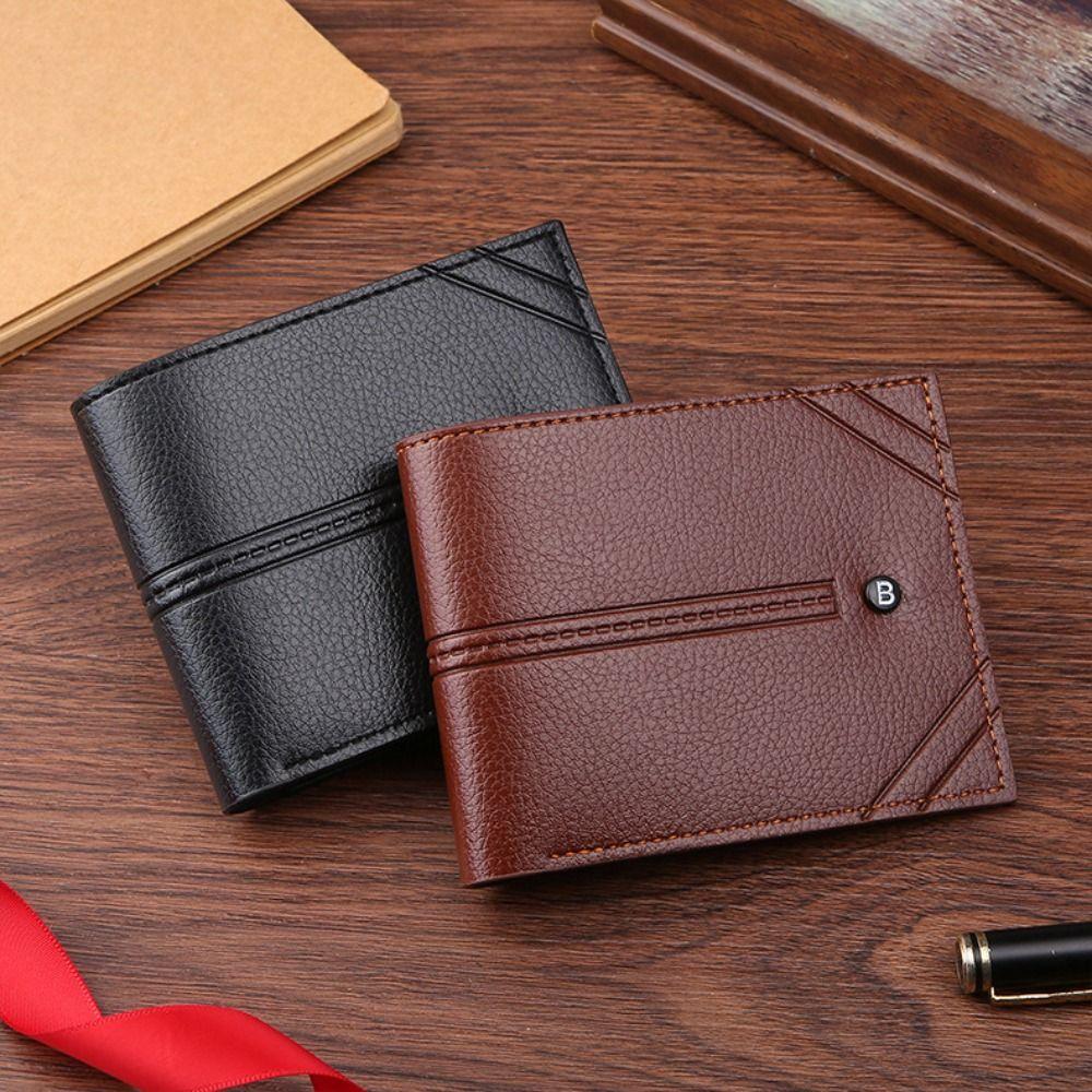 

Soft Men Wallet Multi-card Slot Card Holder Fashion Short Purse