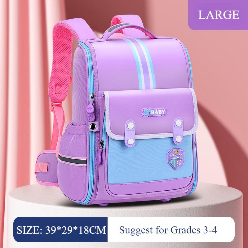 Nylon Trendy England Style Autumn New Primary Student School Bags Integrated Full Opening Large Capacity Children Backpack Grades 1-3-4 Boy's Book Bag
