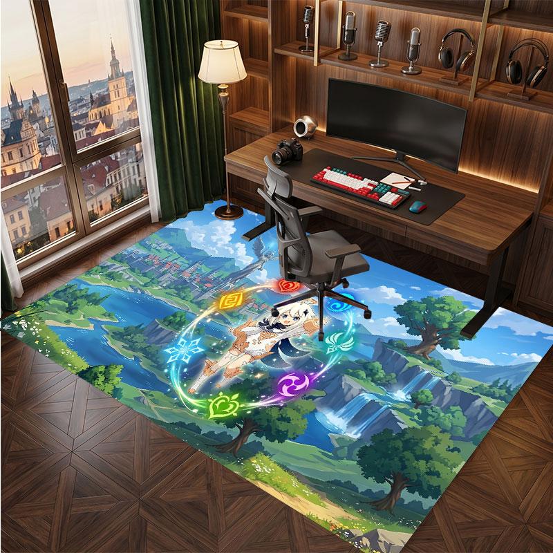 Genshin Impact Rug Soft Thick Non Slip Floor Carpet for Bedroom Living Room Home Decor