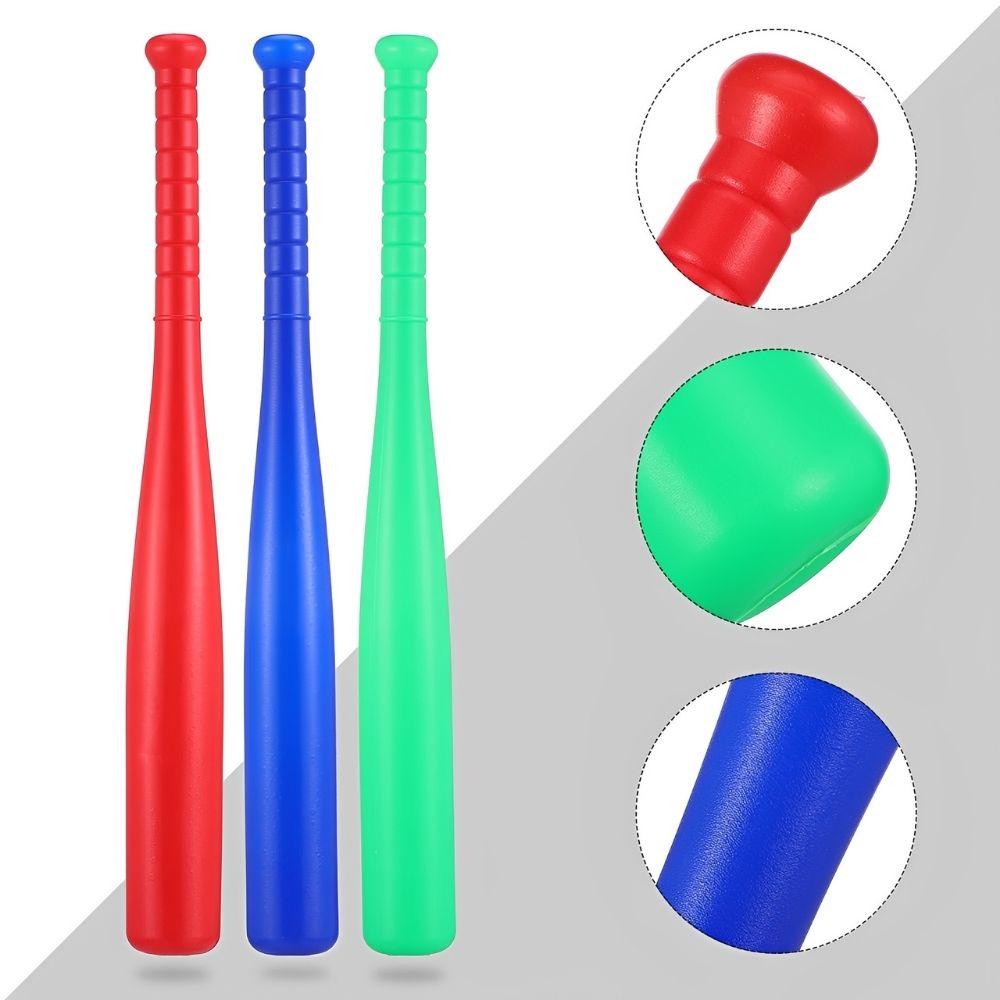 1pc 17.7inch Plastic Baseball Bat Red/Blue/Green Portable Durable Indoor & Outdoor Sports Training Goods YMY