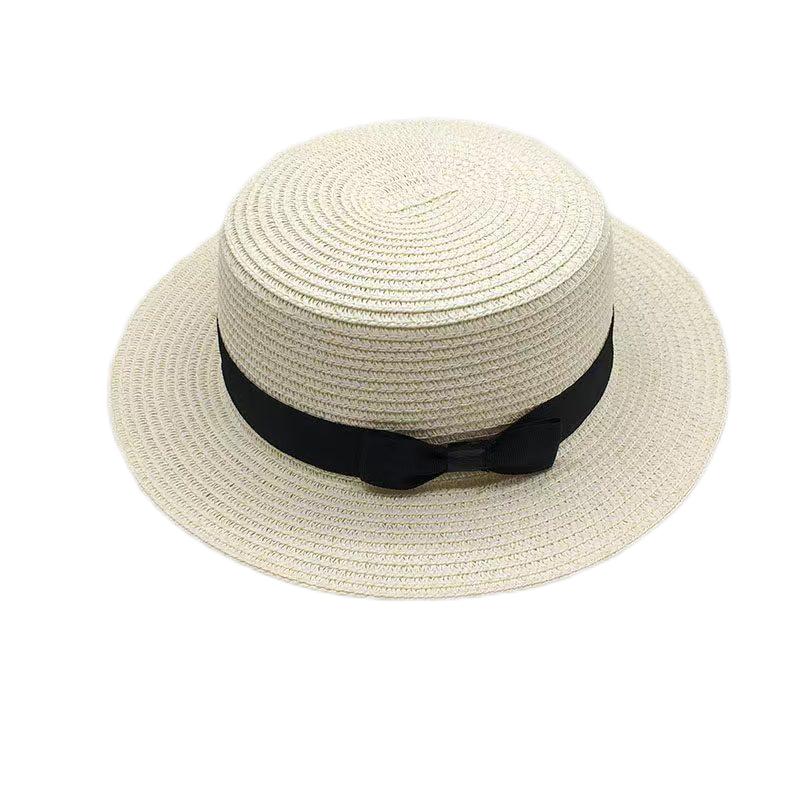 Korean Summer Men's and Women's Top Hats Straw Hats Sunshade Sunscreen Hats Beach Vacation Travel Hat