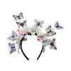 Adjustable 3D Butterfly Crowns Hairband with Bendable Wire For Special Occasion