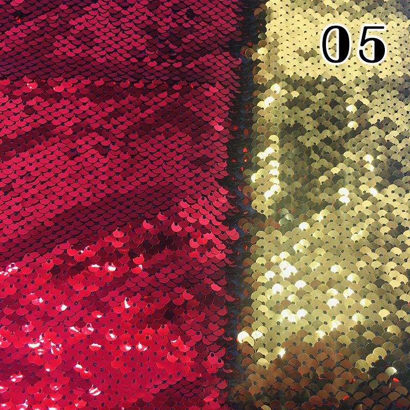 100x130cm Oboustranná 5mm Látka s rybími šupinkami Reverzibilní látka s flitry DIY Řemesla Šití Oděv Boty Pozadí Dekor