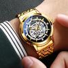 Mens Watches Fashion Luxury Hollowing Automatic Mechanical Watch Waterproof Luminous Watch For Man