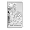 Silver Picture of a Boy, Souvenir of the First Holy Communion + Engraving 758 6.5 X 11