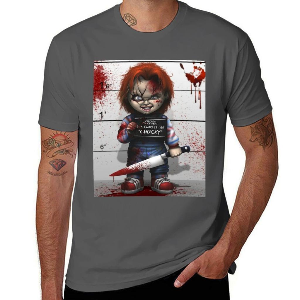 Police Lineup Of Chucky From Childs Play Tshirt T Shirt Unisex Casual T Shirts For Unisex Pack White Tshirt