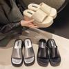 Fashion Women Slippers 2025 Summer New Thick Soled Women Sandals Square Toe Luxury Designer Slippers Slides Women Shoes Zapatos De Mujer
