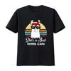 Funny Shes a Bad Momma Llama T Shirt Retro Design Fit for Moms Mamas Grandmas Perfect Idea vintage Washed fashion Unisex