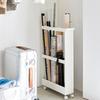 Tower Slim Wagon with Casters for Long Item Storage Wagon by Yamazaki Slim Gap Closet Entryway Wipers Storage, Black, Jitsugyo, Rack, Storage,