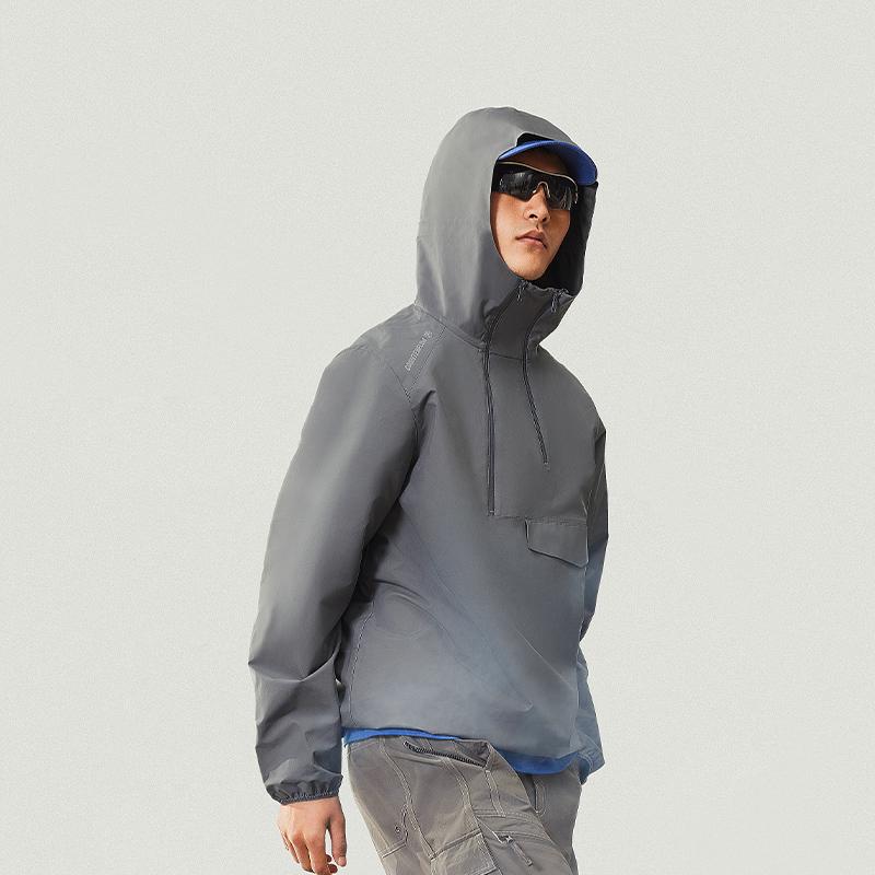 Li Ning CF Series Solid Color Outdoor Casual Zip Hooded Windbreaker Men Outerwear AFDU711-2