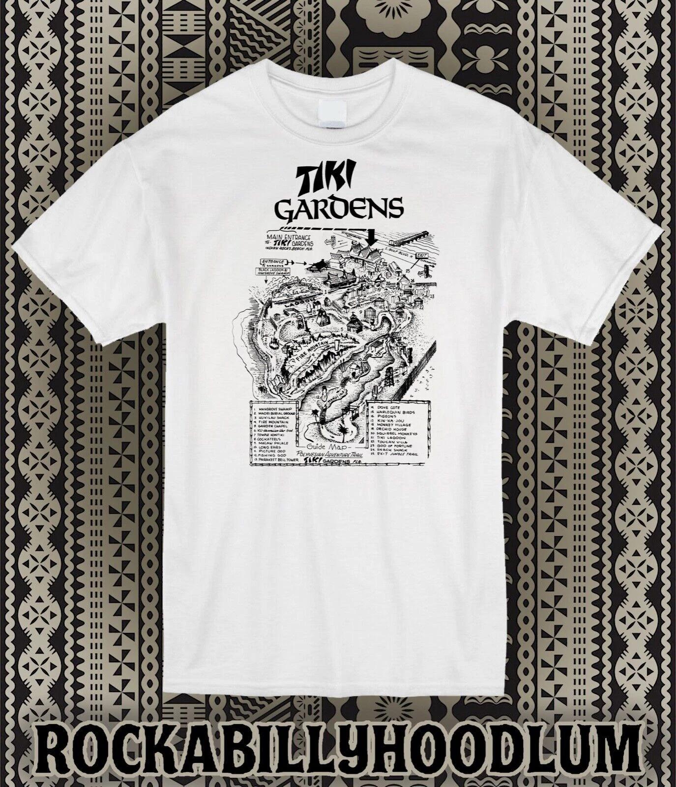 Ретро Тики Футболка Бар Ресторан Кружка Полинезийский Сады Тики Карта 2XL