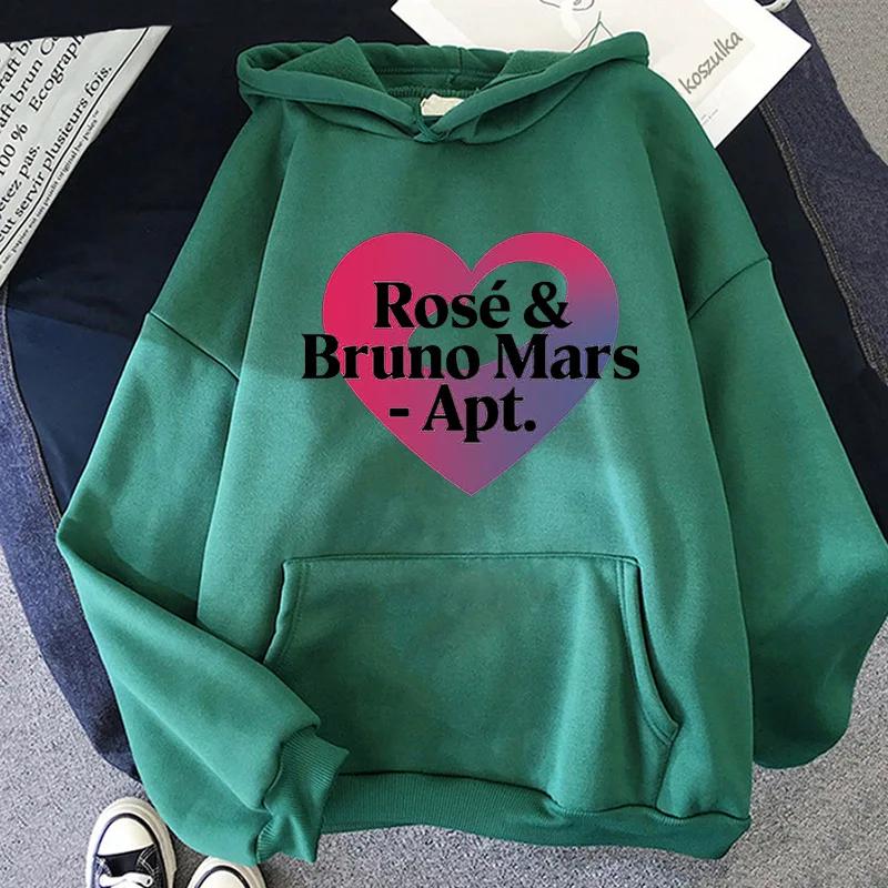 Song Graphic Hoodies ROSÉ Bruno Mars Sweatshirts Sudaderas Hombre Winter Hooded Pullovers Unisex Tops