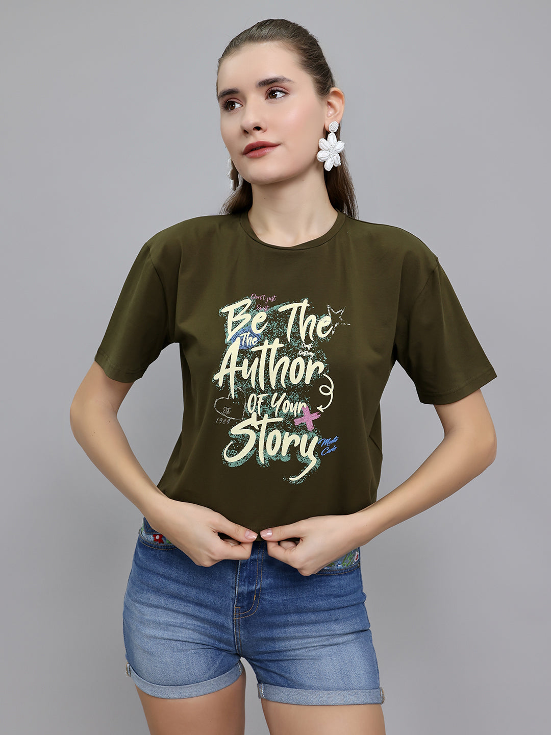 Monte Carlo Women Crop Fit Olive Top XXL оливковый