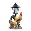 JYL TS/095,Hot Sale Resin Street Lamp Couple Chicken Solar Outdoor Light for Garden Path Decor Statue Lamp