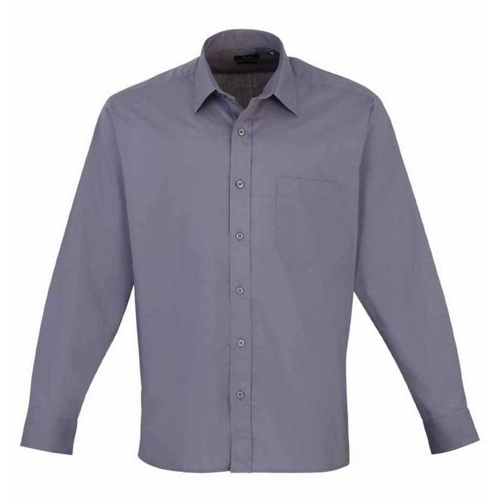 Premier Mens Poplin Long-Sleeved Shirt