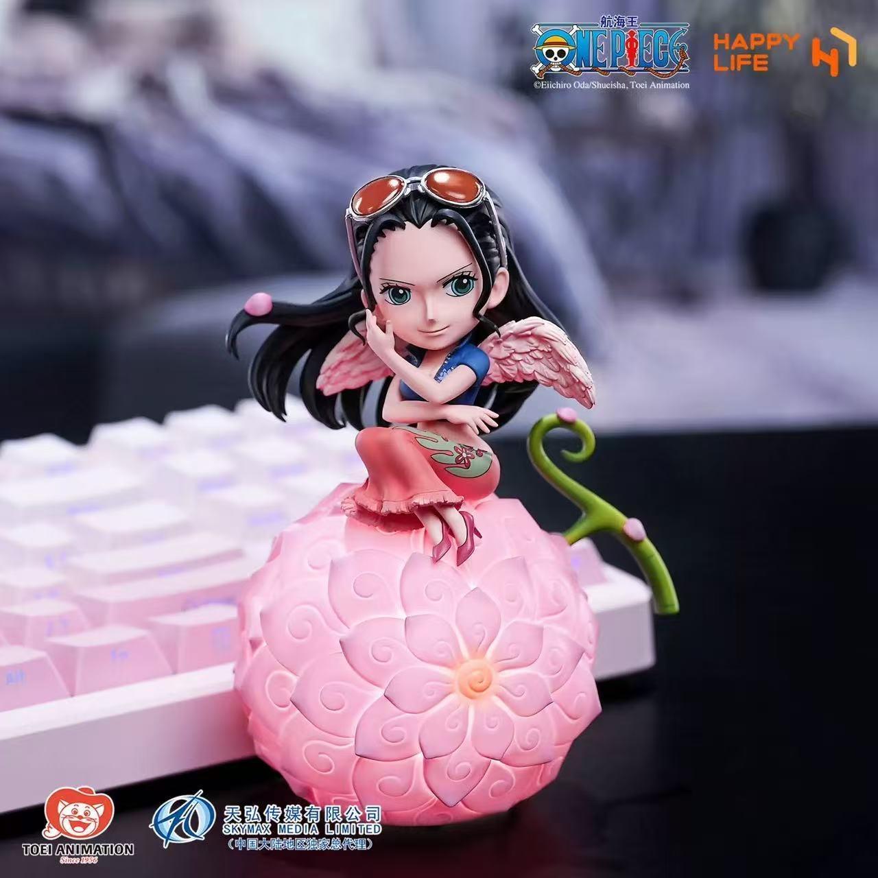 Genuine One Piece Devil Fruit Series Voice-Controlled Night Light Luffy Nico Robin Chopper Portgas·D· Ace Anime Figure Toy Gifts