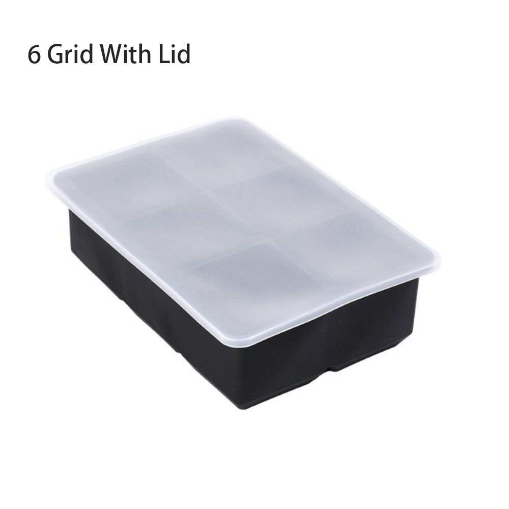 4/6/8 Grid Large Ice Cube Mold Silica Gel Ice Storage Box Fashion Ice Grid