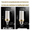 Tri-Color Dimmable LED Bulb, E27/E14 Base, 12W, Energy-Saving Corn/Candle Light for Home.