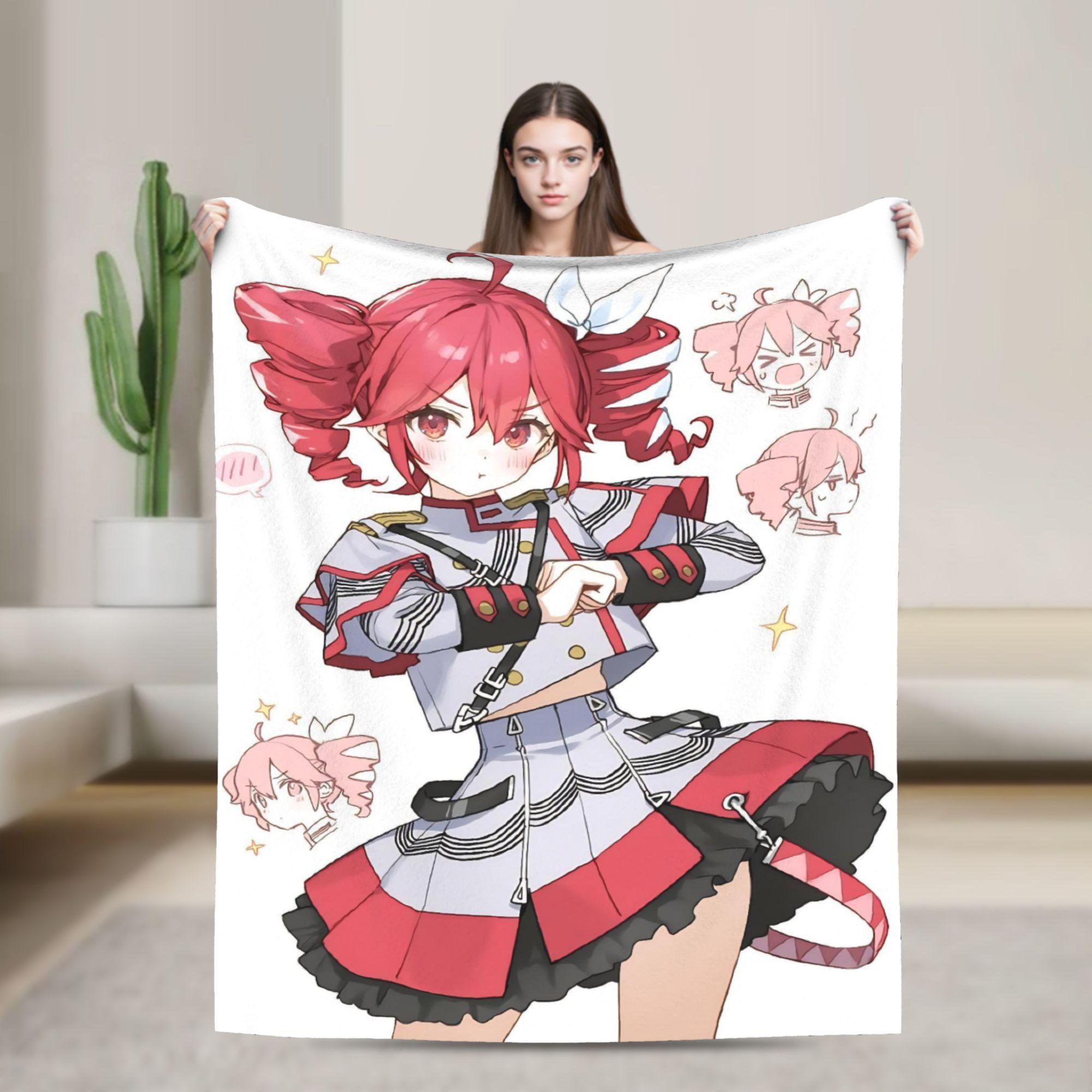 

Cartoon Kasane Teto Anime Fuzzy Blankets Customized Throw Blankets for Bed Sofa Couch 150*125cm Quilt 75x90cm