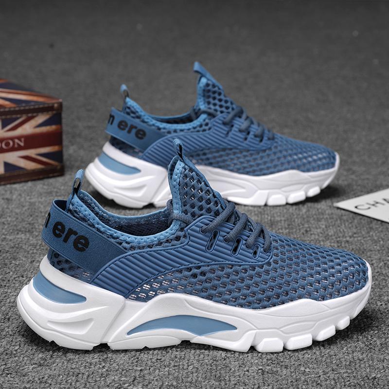 Tennisskor Herr Sommartrend Sneakers Tjock Sula Andningsbara Mångsidiga Höjdökande Casual Ihåliga Herr Löparskor