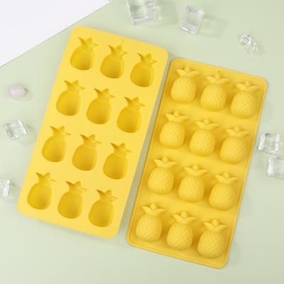12Hole Pineapple Silicone Mold Diy Ice Cube Maker Ice Tray Chocolate Cake Cookie Mousse Muffin Baking Moulds Candle Soap Mold