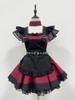 Japanese Retro Dark Style Maid Outfit - Halloween Lolita Soft Girl Dog Short Dress Set.