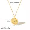 Fashion Style Diamond Star Moon Pendant Gold Plated Necklace Women's Fashion Diamond Stainless Steel Jewelry