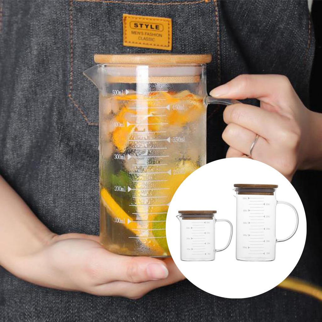 

2шт термостойкие стеклянные мерные чашки для измерения чая в морозильной камере