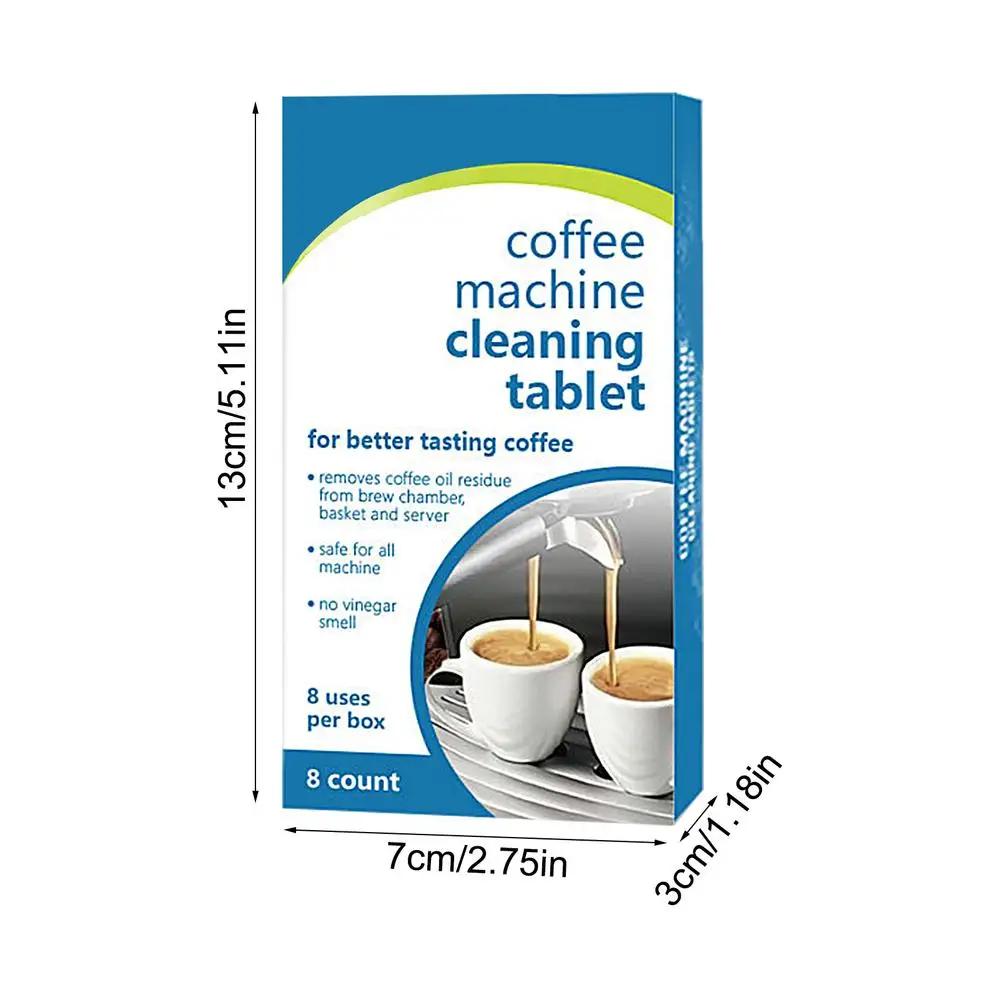 Coffee Machine Cleaning Tablets 8 Tablets Coffee Machine Descaling Agent for Household Cleaning Coffee Machine Scale Cleaning