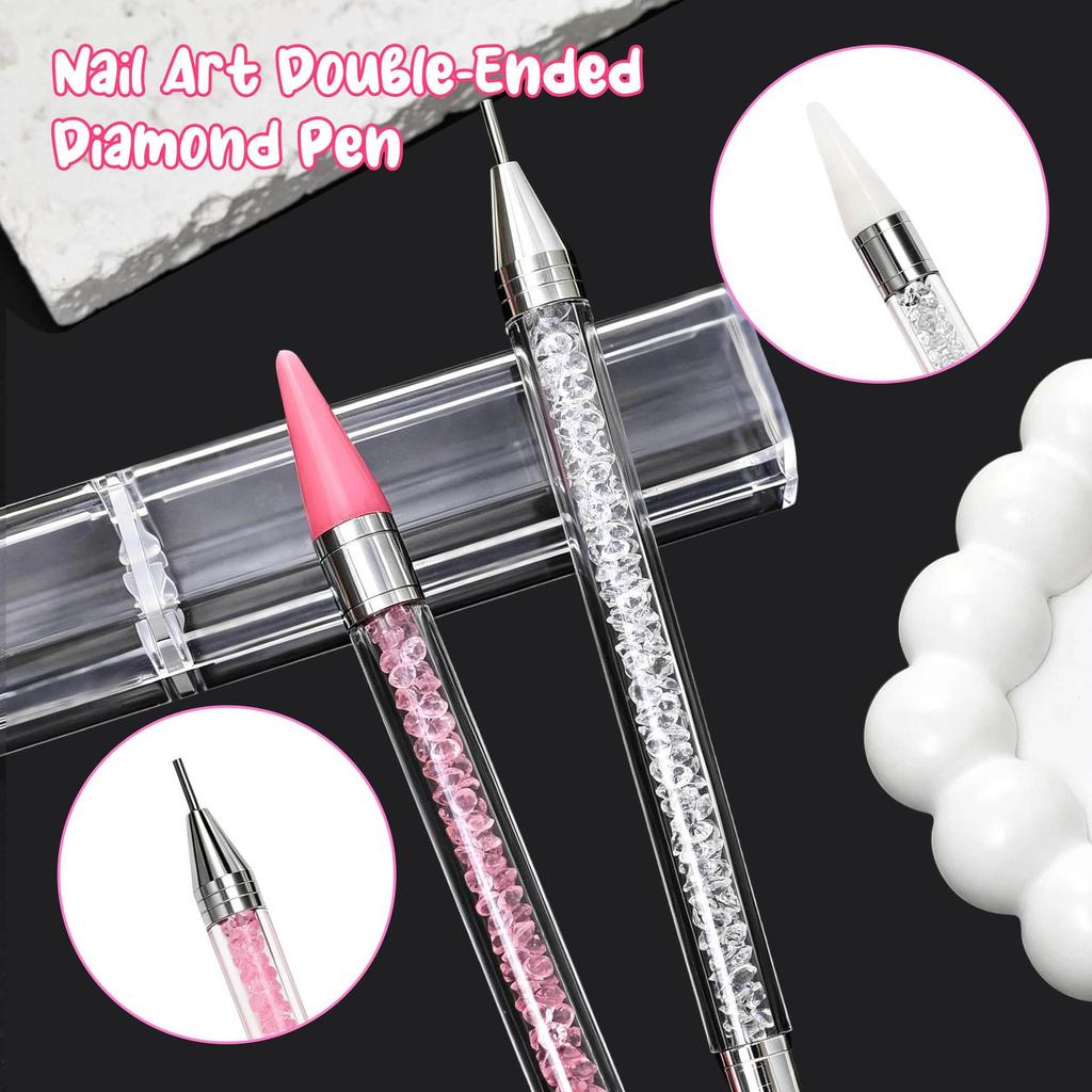 Dual-End Nail Art Rhinestone Picker Wax Pencil & Beading Tool