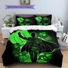 One-Punch Pattern Bedding Quilt Set Quilt Cover Pillowcase Home Decoration Birthday Gift (1 * Duvet Cover + 2 * Pillowcase, Without Core)