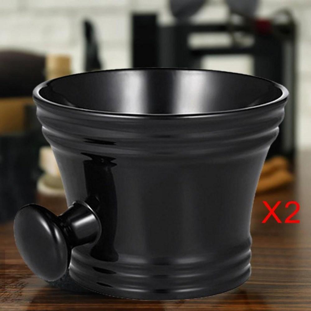 Hrnek na holení Hrnek na holení Mýdlo na holení a hrnek na holení pro muže, 11 cm x 8,3 cm, černý, ABS plast, 1 kus