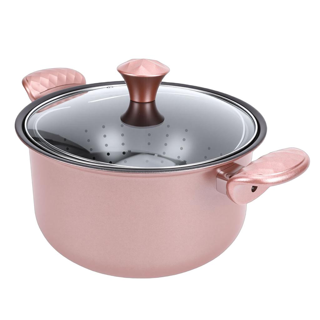 Stainless Steel Stock Pot Nonstick Cooking Soup Pot with Lid Ergonomic Handles for Induction Cooker Gas Stove