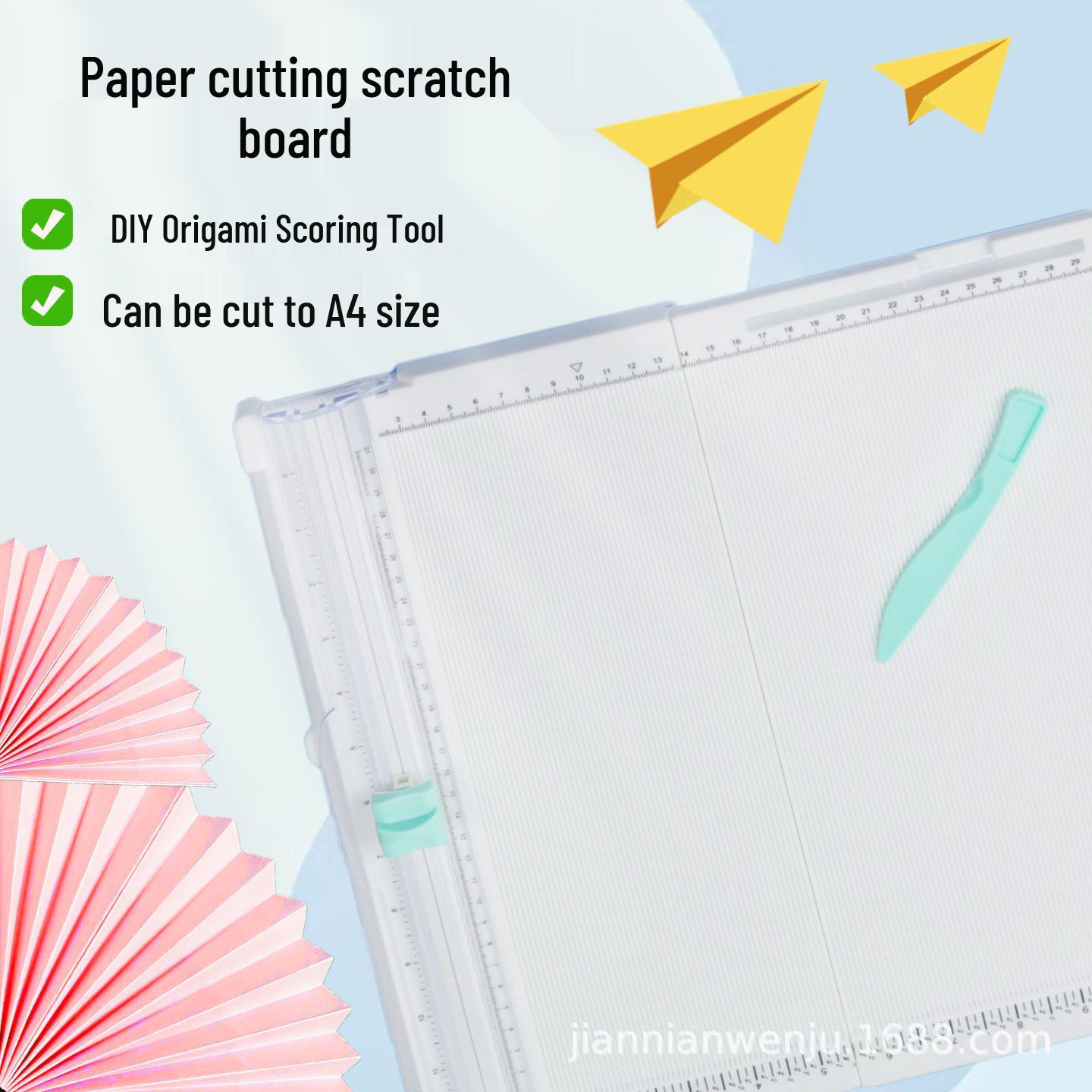 Dual-Use A4 Paper Cutter & Creaser for DIY and Office Use белый
