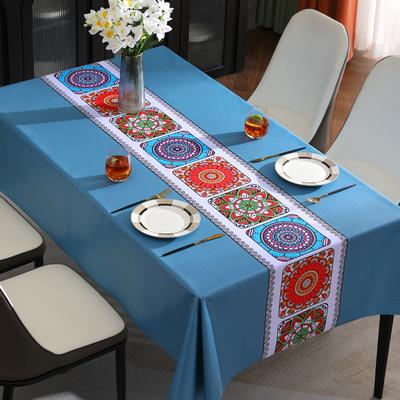 Nordic Ethnic Wind Pvc Tablecloth Waterproof, Oil-Proof And Anti-Scalding Rectangular Wind Coffee Table Cloth Bohemian