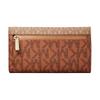 Michael Kors Jet Set Signature Coated Canvas Wallet Large Women's Brown