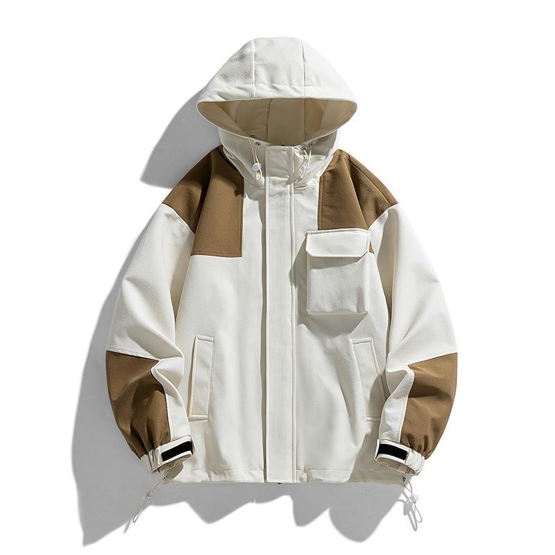

Весенняя и осенняя мода свободная красивая повседневная куртка мужская непромокаемая куртка мужское пальто с капюшоном