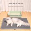 Extra Large Non-Slip Cat Litter Mat - Anti-Tracking, Anti-Splash, Scratch-Resistant, Double Layer, Leak-Proof Sand Control.