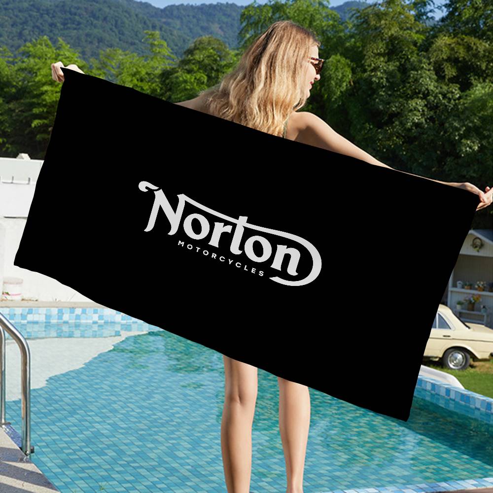 N-Nortons Motorcycle Microfiber Blanket Quick Drying Beach Towels Oversized Printing Super Absorbent Pool Towel Blanket