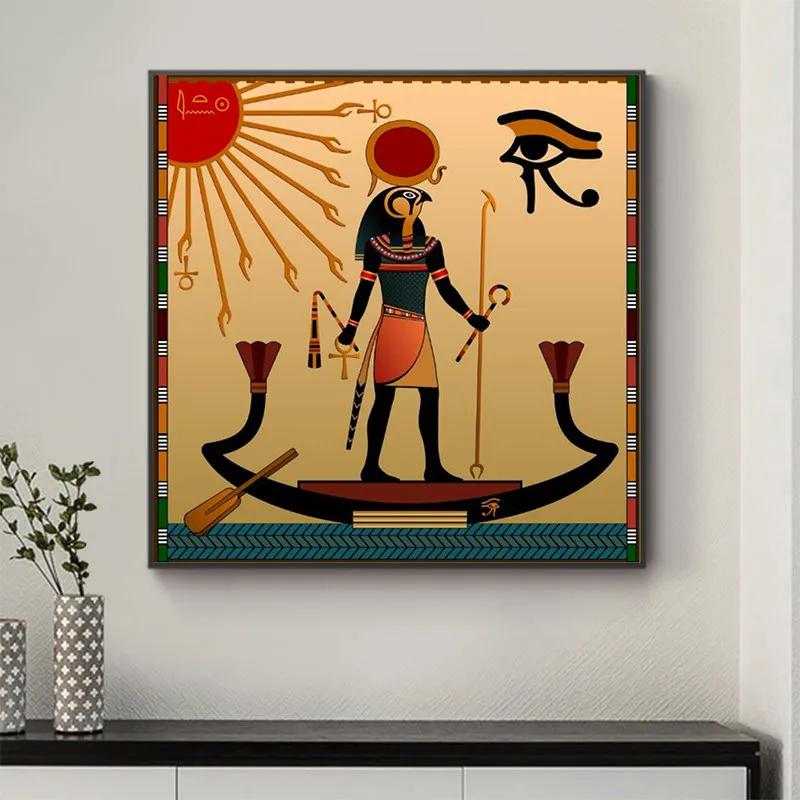 

Египет Ра Солнце Бог Абстрактные фотообои Холст Искусство Плакат и гравюры Живопись Древняя вера Картина Украшение комнаты