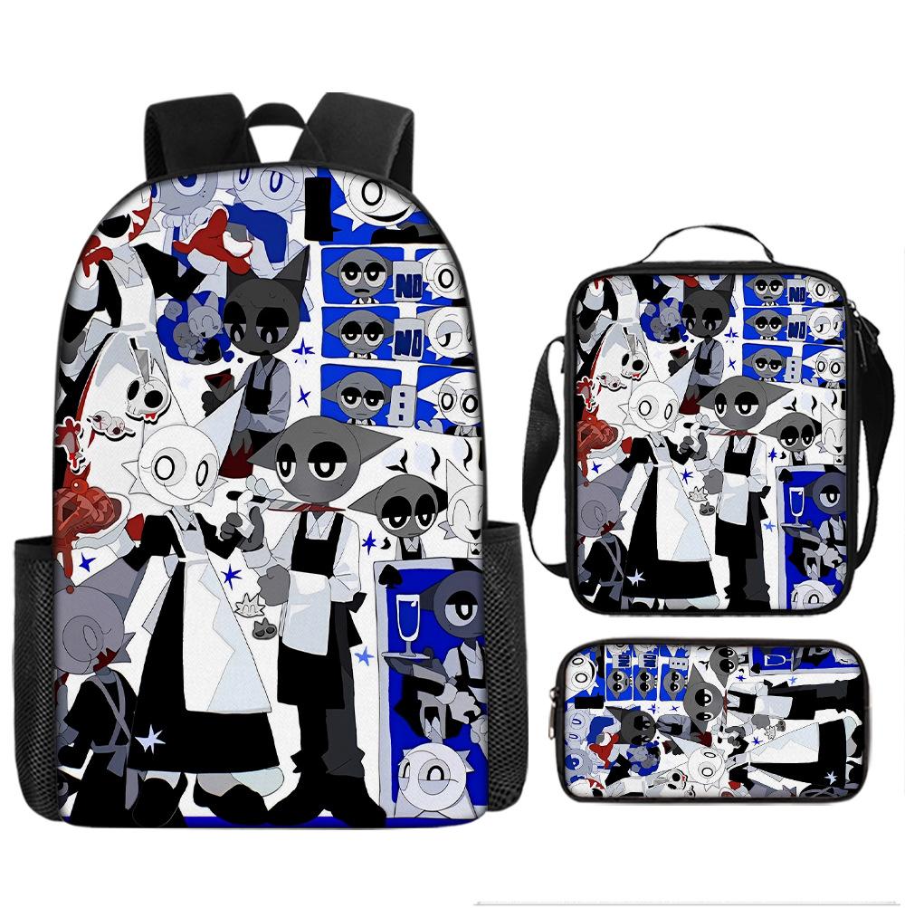 Sprunki Rhythm Box Backpack Primary School Third and Fourth Grades Lightweight Student School Bag
