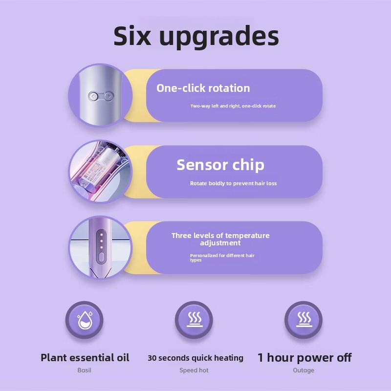 W pełni automatyczna lokówka 32 mm, Duży lok, Duża fala, Długotrwała stylizacja, Pielęgnacja włosów nie niszczy włosów, Lenie elektryczne narzędzie do kręcenia włosów