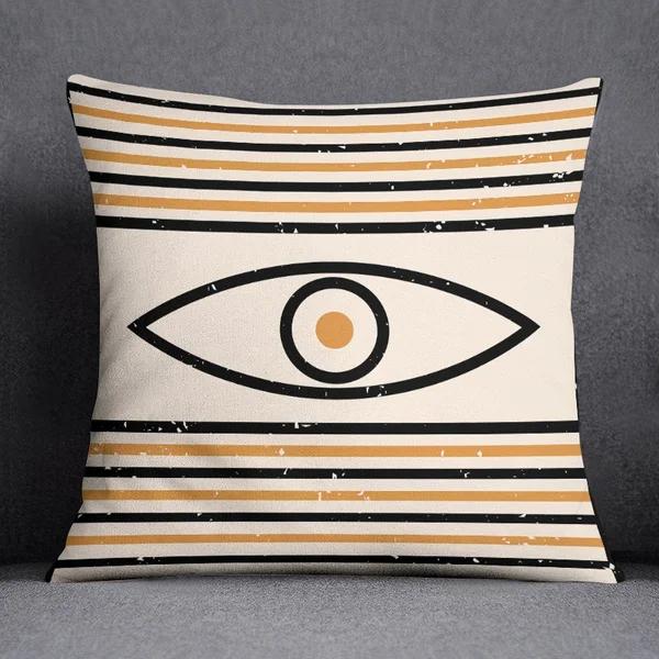 Nordic abstract printed pattern square cushion cover for home living room sofa decoration waist  pillowcase x