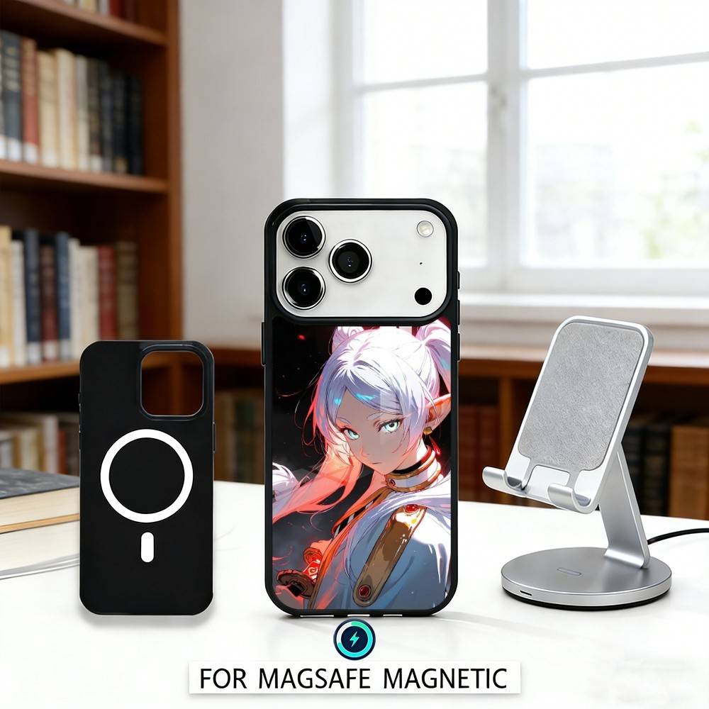 S-Sousou No F-Frieren Phone Case Magnetic For iPhone17 16 15 14 13 12 Pro Max For Magsafe Wireless Charging Cover