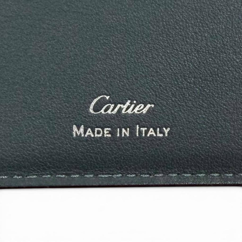 Pristine Cartier Bifold Wallet Must de Cartier Navy system leather mens Used