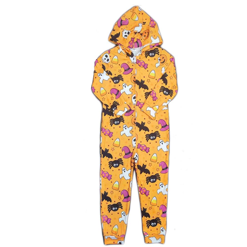 Drop Shipping Fall Long Sleeve Onesies Women Man Baby Kid Sleepwear Jumpsuit Halloween Onesis Family Pajamas Matching Sets