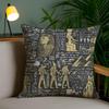 Ancient Egyptian Cushion Cover Soft Short Plush Double-Sided Printing Home Decor Machine Washable Pillow Case Gift
