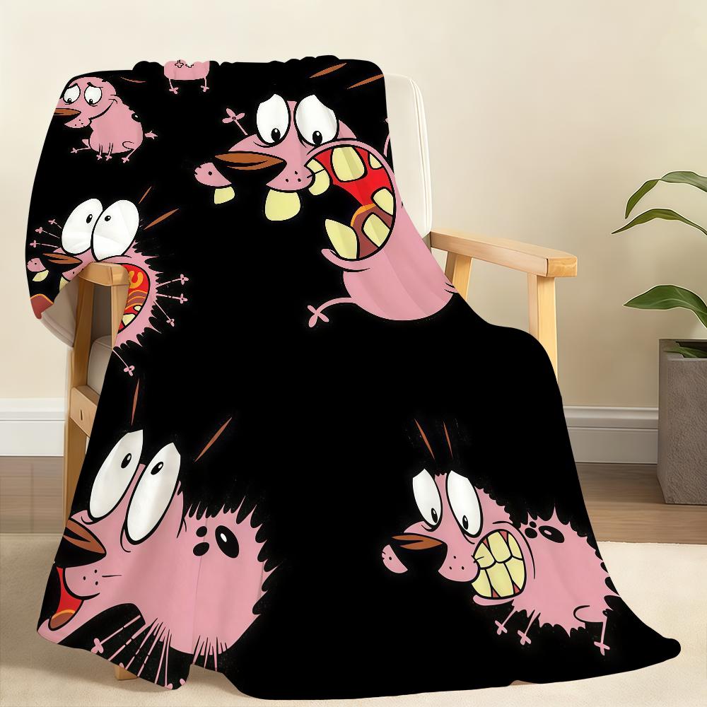 Kawaii Cartone Animato C CORAGGIO T Il C Codardo D Cani Coperta Per Morbida Coperta da Lanciare per Picnic Letto Divano Casa Camera da Letto Calda Confortevole